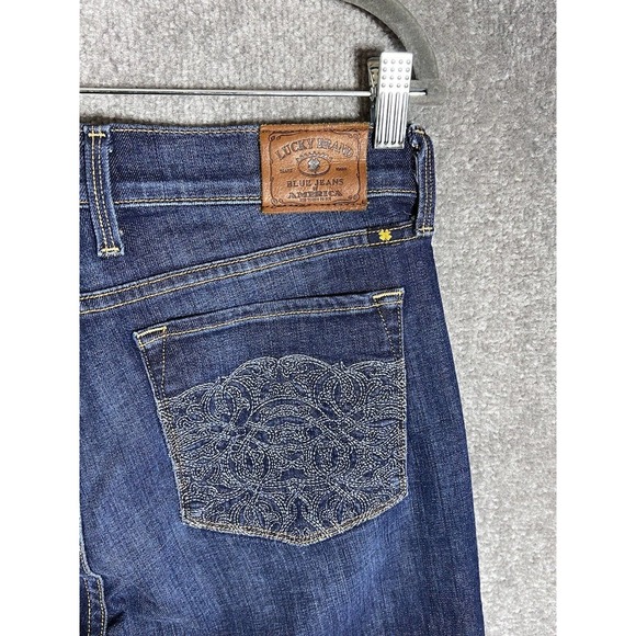 Lucky Brand Sofia‎ Boot Cut Jeans Womens Size 12 Stretch Blue 5 Pocket - Picture 7 of 11